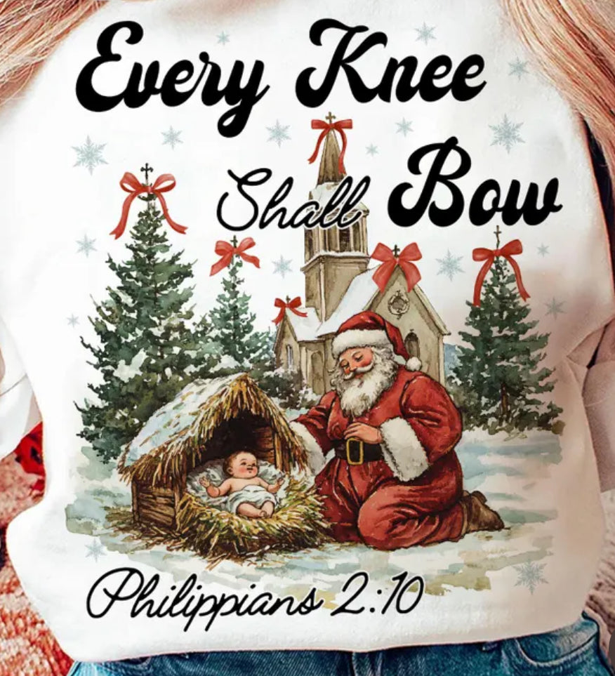 Every Knee Shall Bow Philippians 2:10 DTF transfer