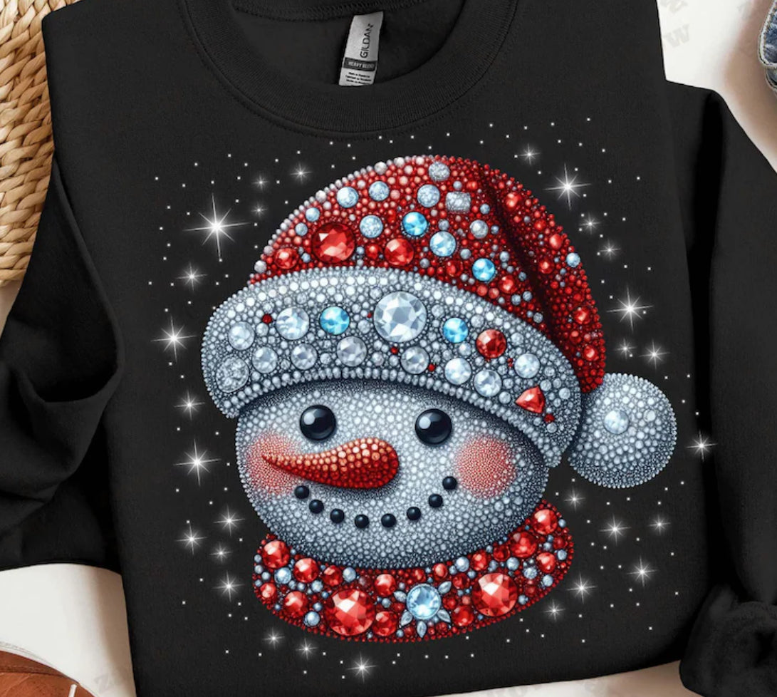 Sparkly Snowman DTF Transfer