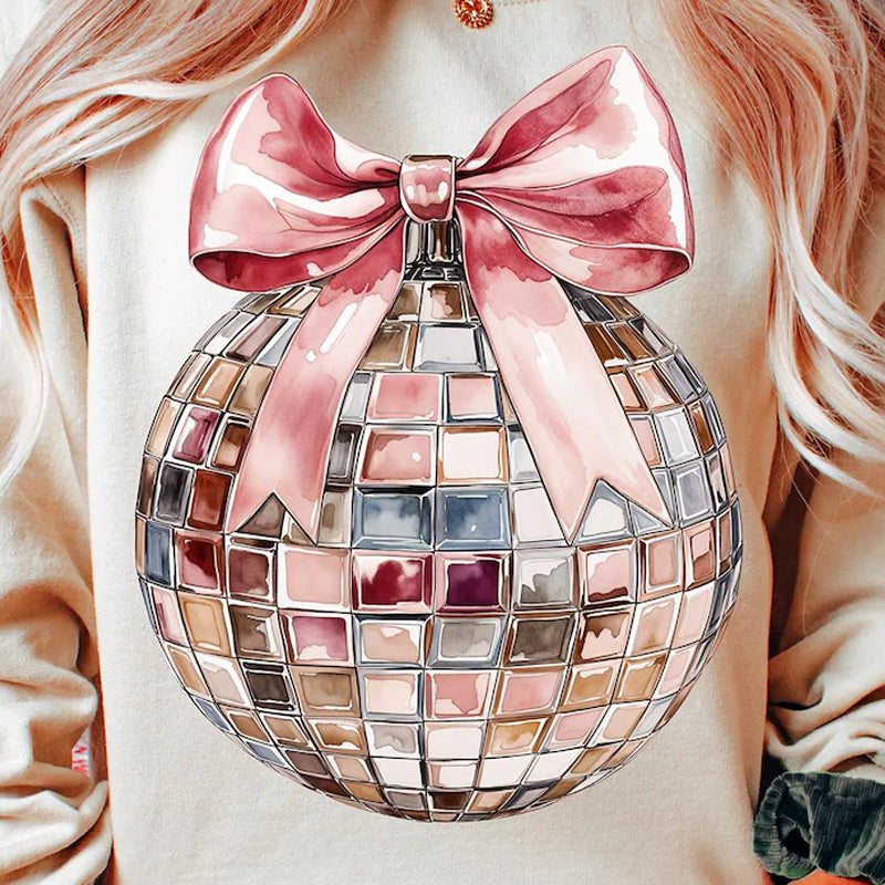 Christmas Disco Ball Ornament DTF Transfer