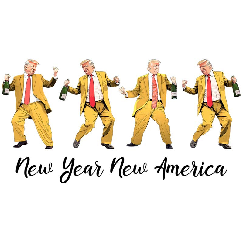 Dancing Trump New Year DTF Transfer