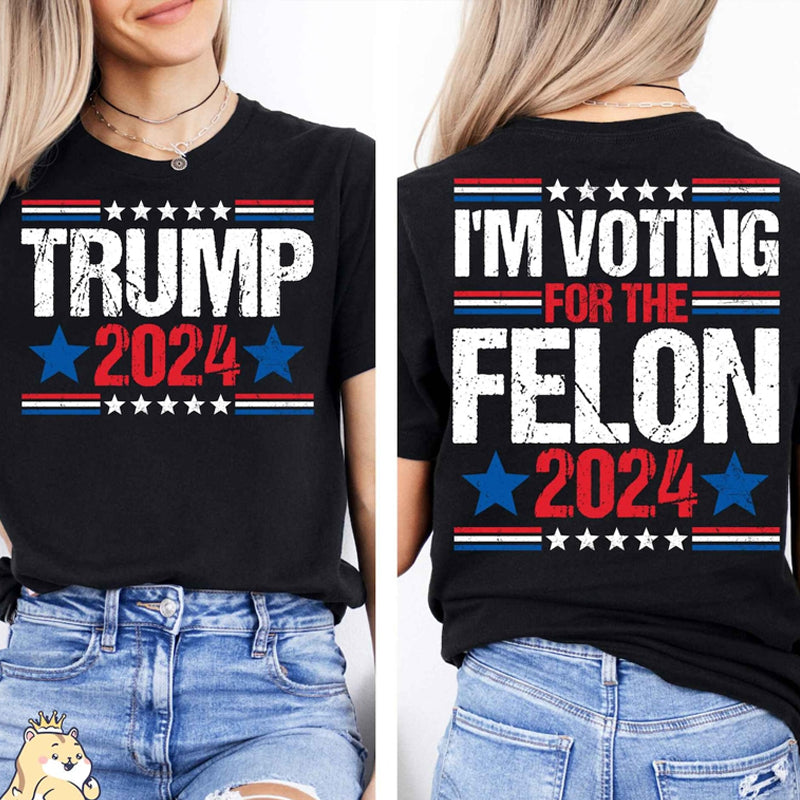 Voting For Felon T-shirt (black) (Copy)